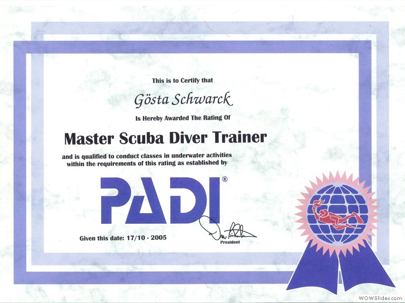 Master SCUBA Diver Trainer